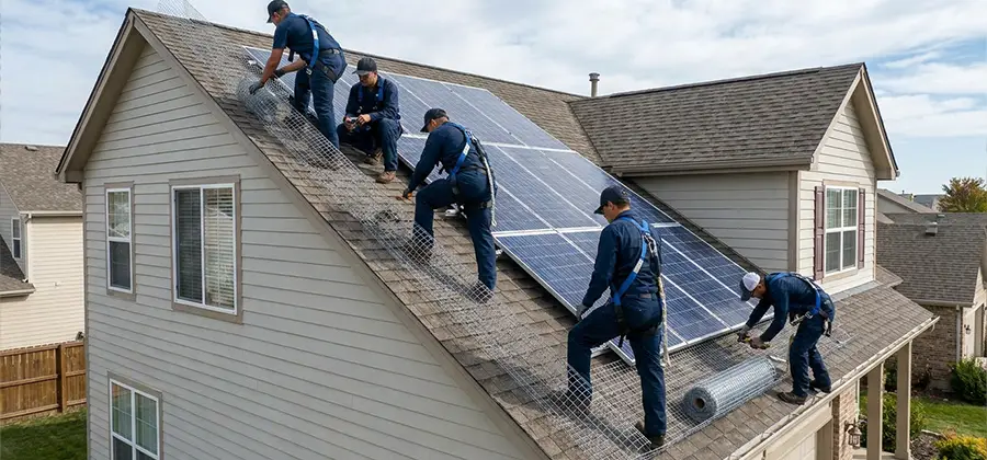 Pigeon Wire for Solar Panels in Fairfax Station